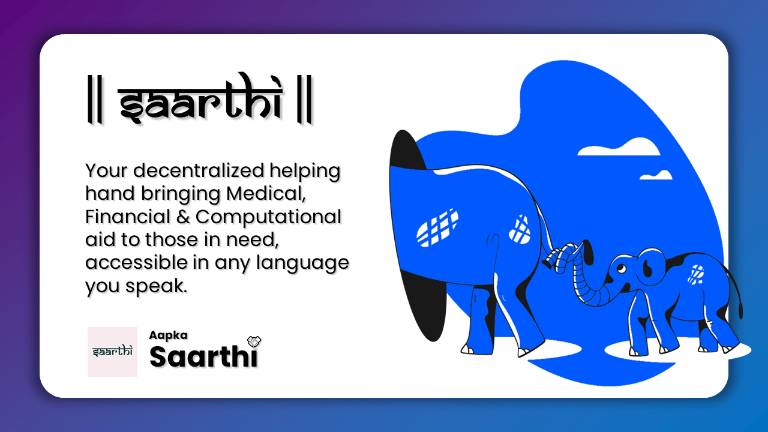 Saarthi 🤝, A support system for those in need.